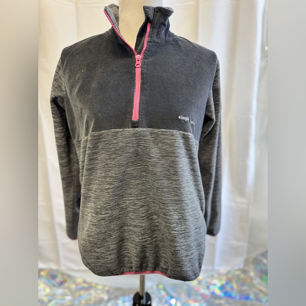 SIMPLY SOUTHERN GREY LONG SLEEVE CORDY PULLOVER JACKET Size Small MSRP‎ $50